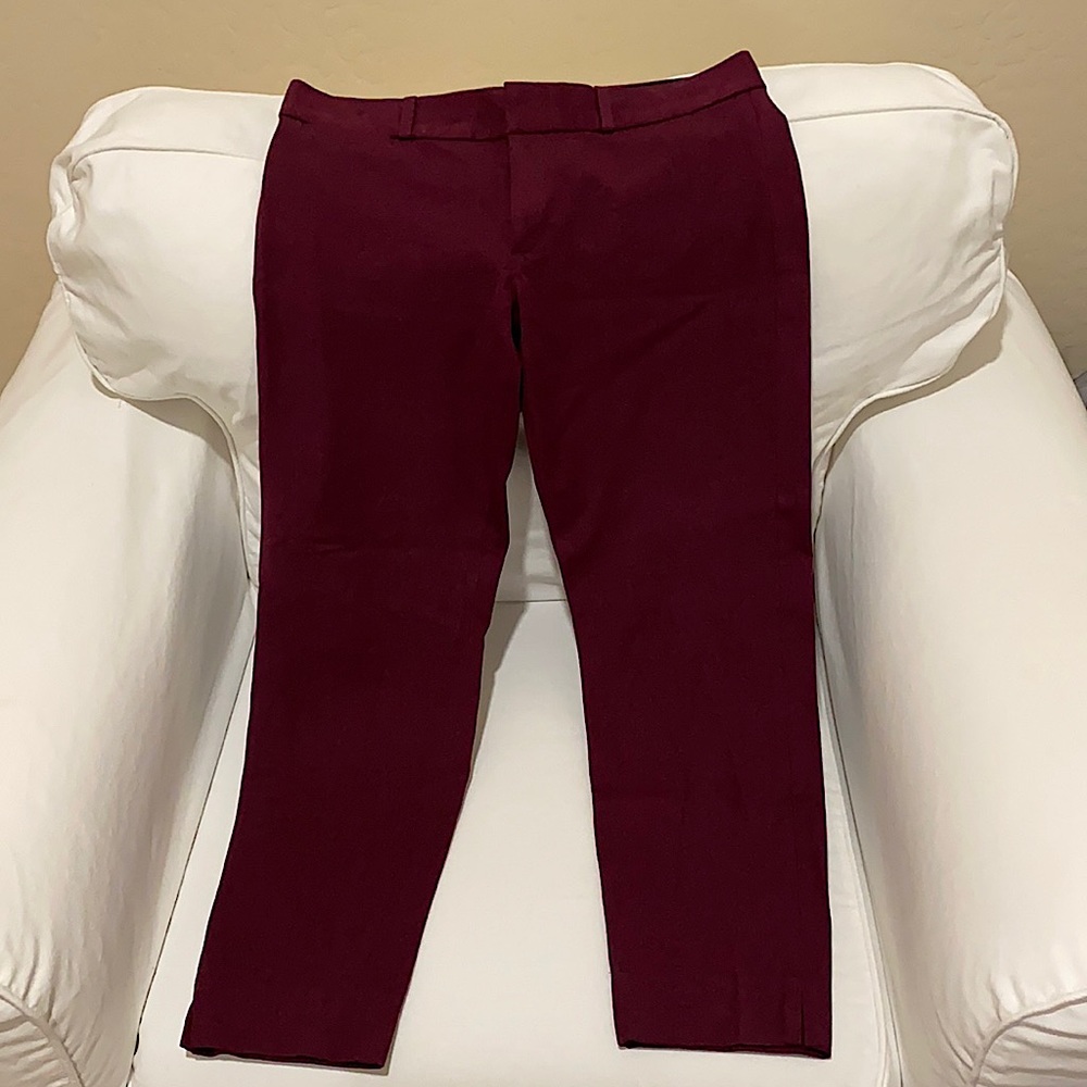 Maroon Banana Republic Sloan Fit Ankle Pants 6P